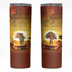 African Flags Map Christmas Skinny Tumbler Afro Heritage