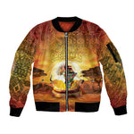 African Flags Map Christmas Sleeve Zip Bomber Jacket Afro Heritage