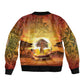 African Flags Map Christmas Sleeve Zip Bomber Jacket Afro Heritage