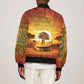 African Flags Map Christmas Sleeve Zip Bomber Jacket Afro Heritage