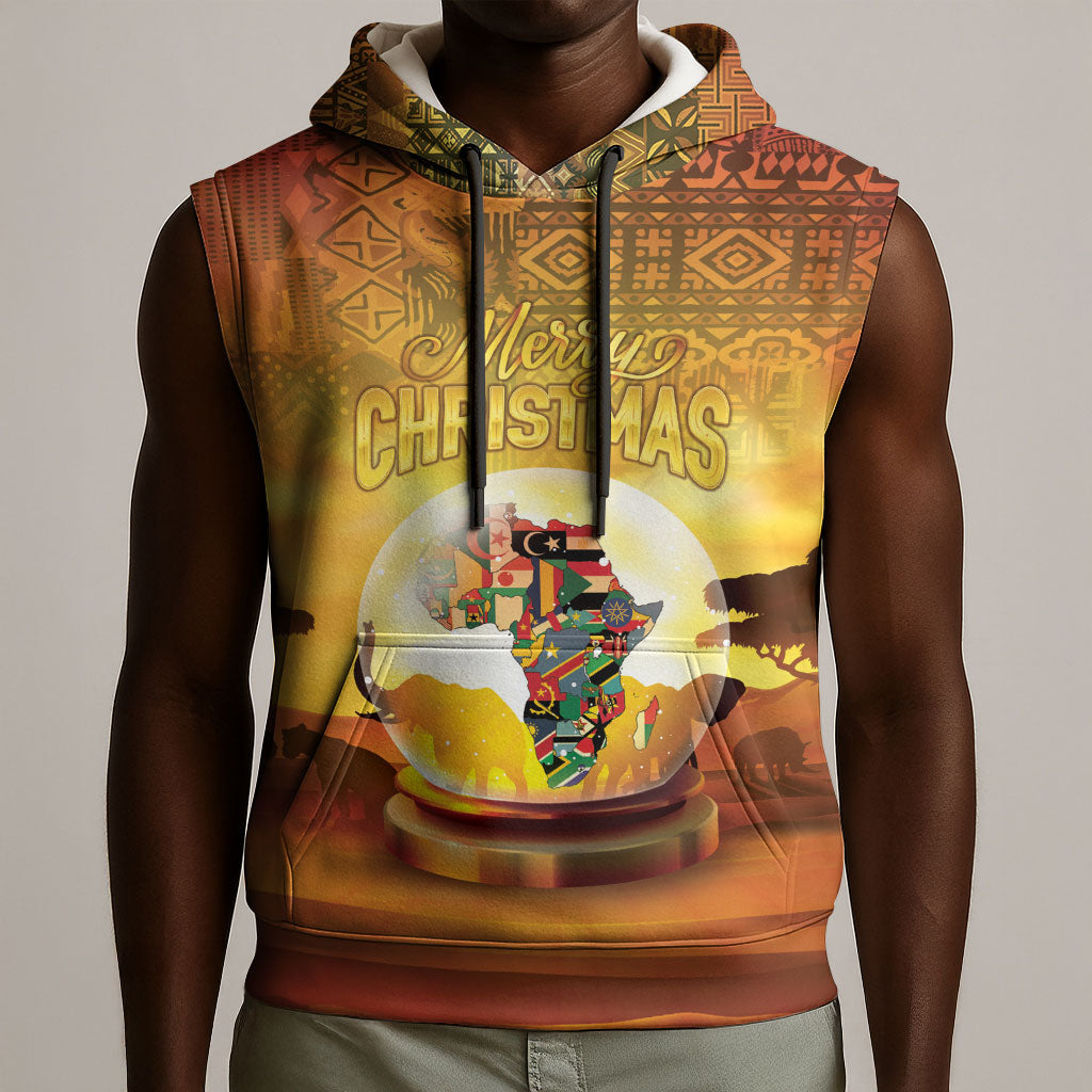 African Flags Map Christmas Sleeveless Hoodie Afro Heritage