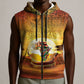 African Flags Map Christmas Sleeveless Zip Hoodie Afro Heritage