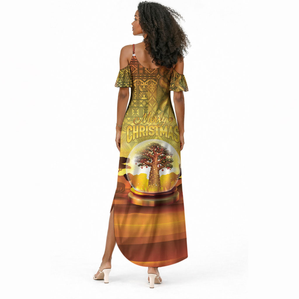 African Flags Map Christmas Summer Maxi Dress Afro Heritage