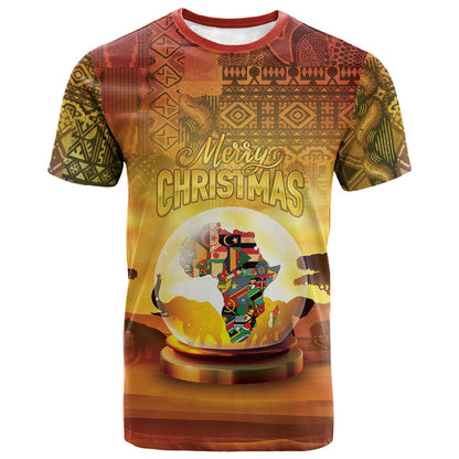 African Flags Map Christmas T shirt Afro Heritage