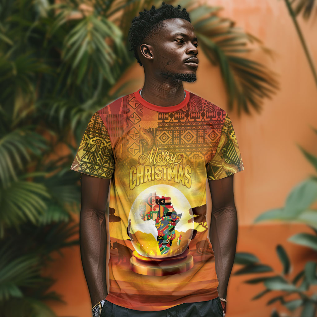 African Flags Map Christmas T shirt Afro Heritage