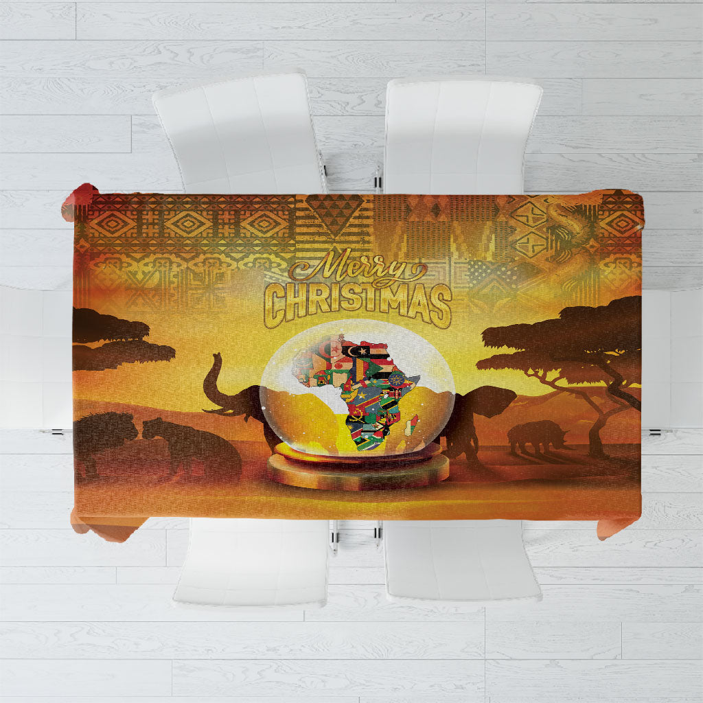 African Flags Map Christmas Tablecloth Afro Heritage