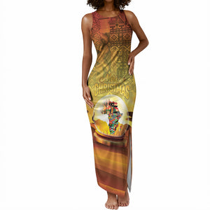 African Flags Map Christmas Tank Maxi Dress Afro Heritage