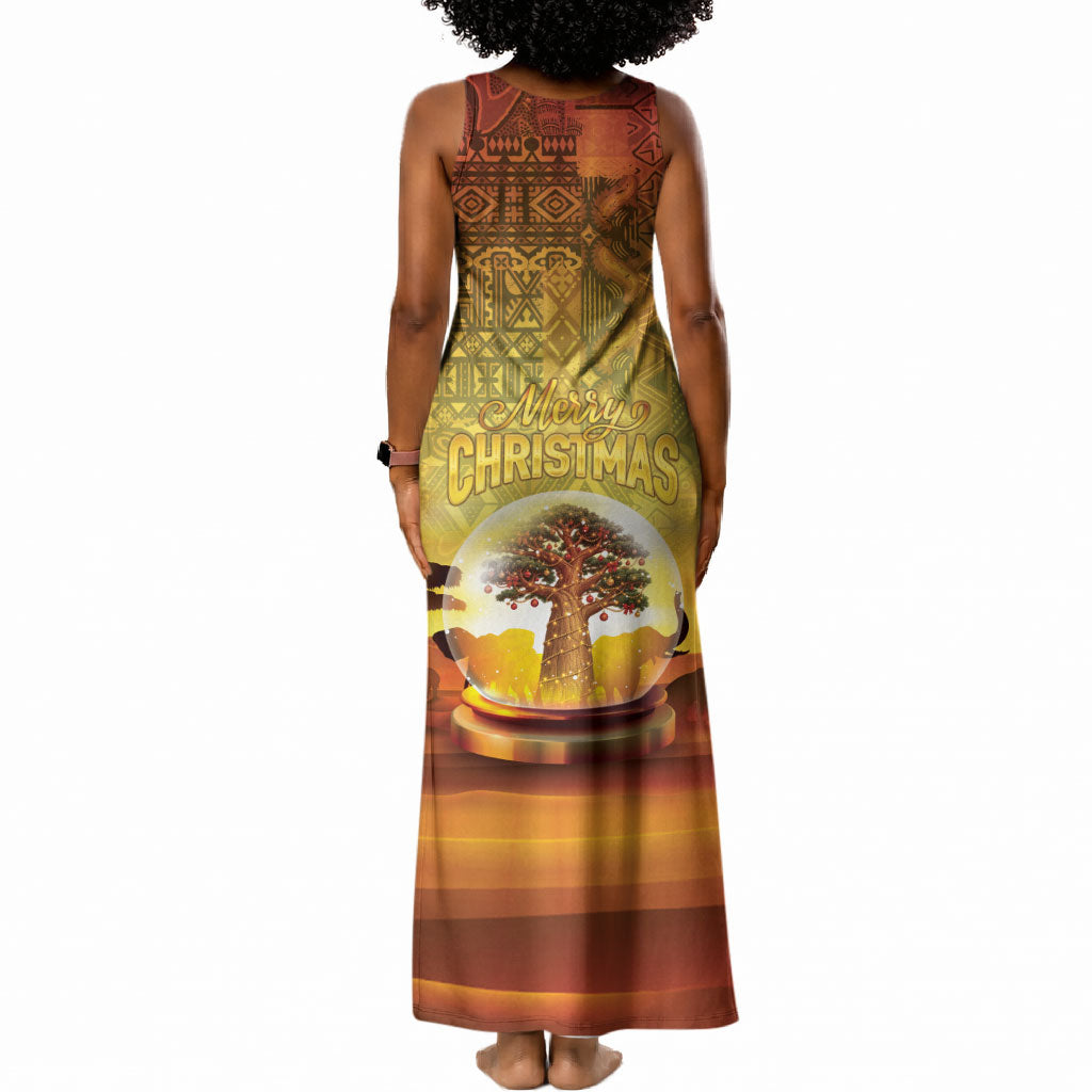 African Flags Map Christmas Tank Maxi Dress Afro Heritage
