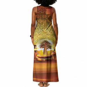 African Flags Map Christmas Tank Maxi Dress Afro Heritage