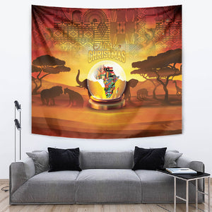 African Flags Map Christmas Tapestry Afro Heritage