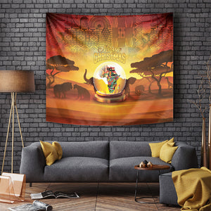 African Flags Map Christmas Tapestry Afro Heritage
