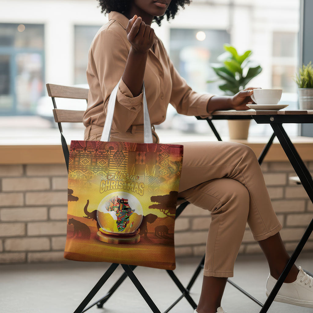 African Flags Map Christmas Tote Bag Afro Heritage