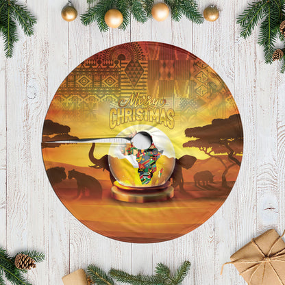 African Flags Map Christmas Tree Skirt Afro Heritage