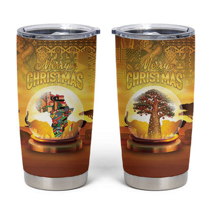 African Flags Map Christmas Tumbler Cup Afro Heritage