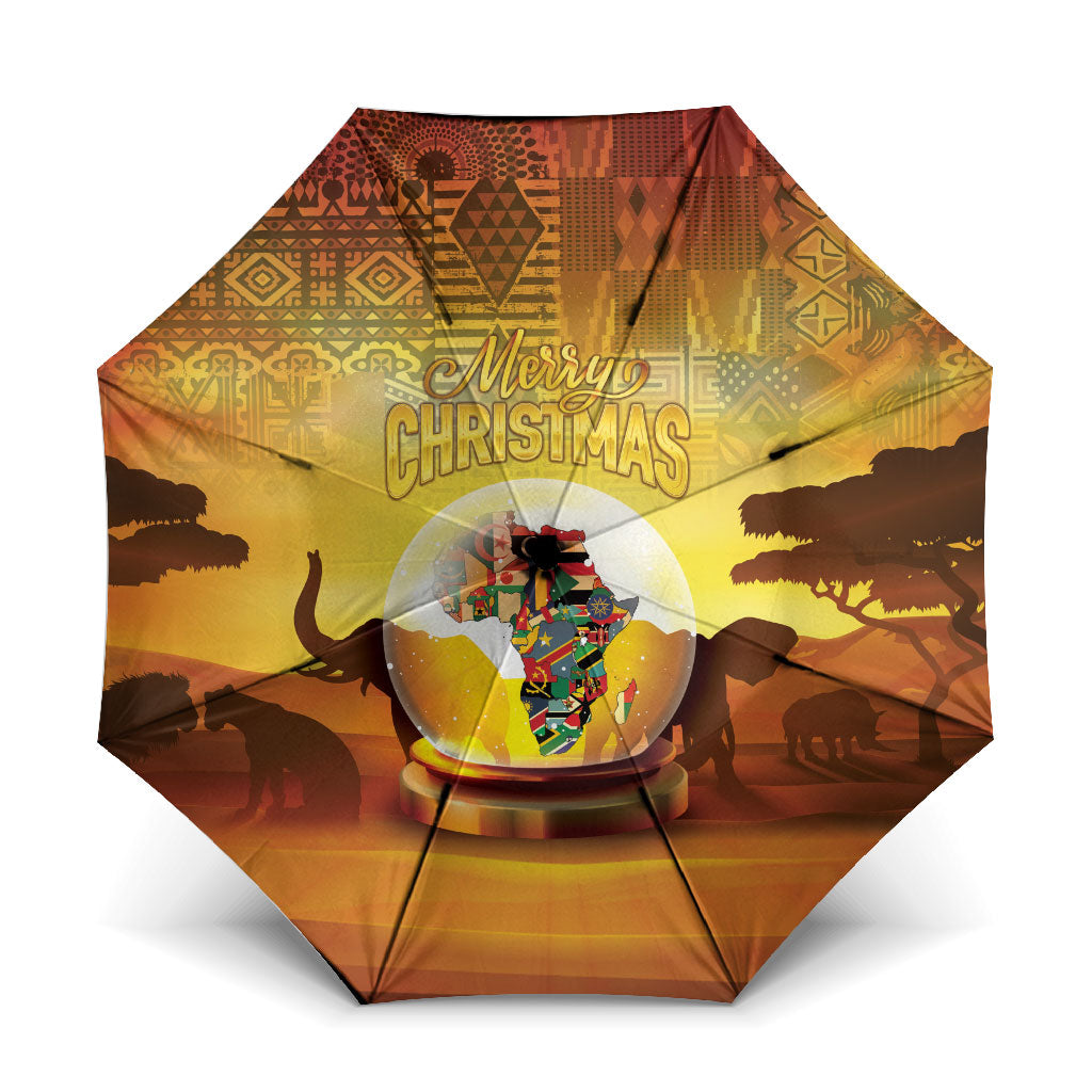 African Flags Map Christmas Umbrella Afro Heritage