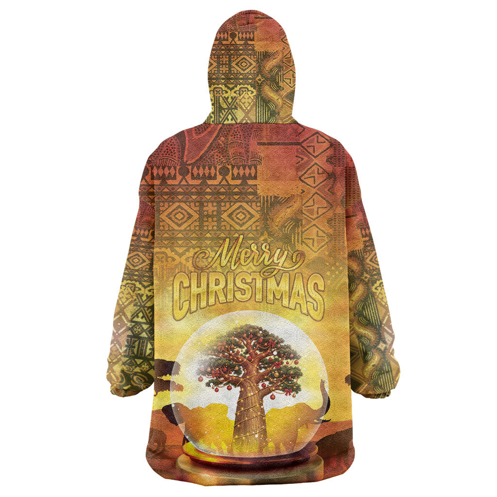 African Flags Map Christmas Wearable Blanket Hoodie Afro Heritage