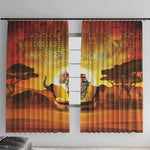 African Flags Map Christmas Window Curtain Afro Heritage