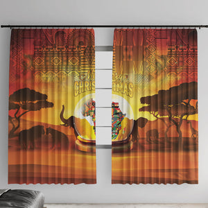 African Flags Map Christmas Window Curtain Afro Heritage