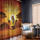 African Flags Map Christmas Window Curtain Afro Heritage