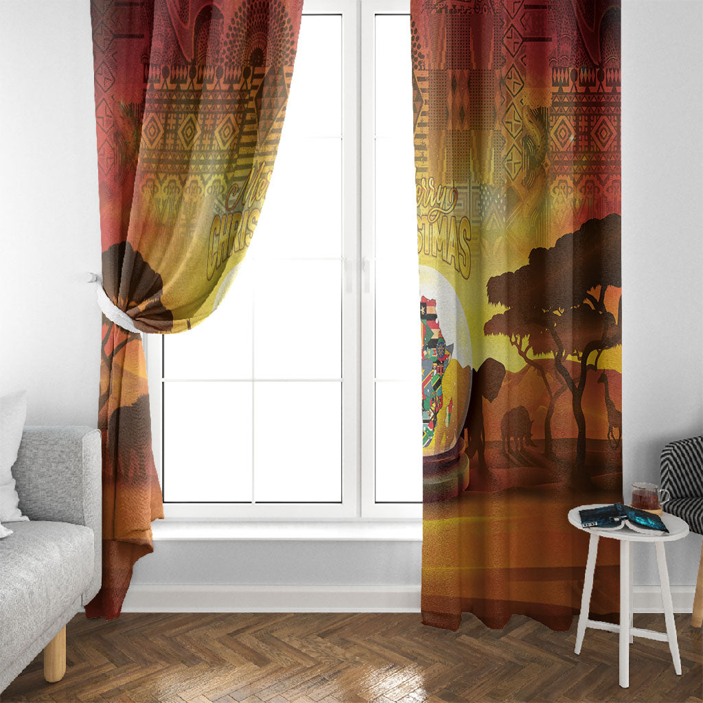 African Flags Map Christmas Window Curtain Afro Heritage