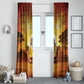 African Flags Map Christmas Window Curtain Afro Heritage