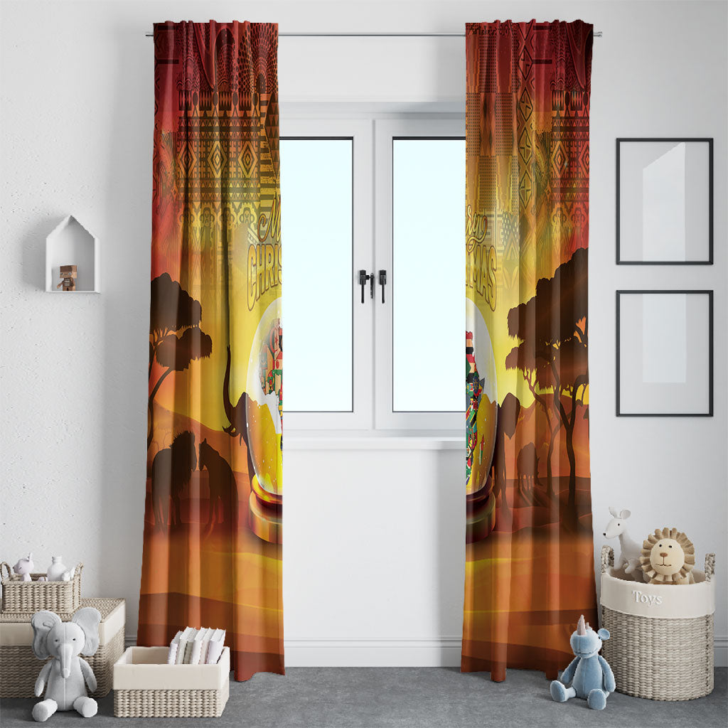 African Flags Map Christmas Window Curtain Afro Heritage