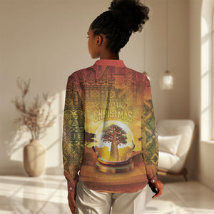 African Flags Map Christmas Women Casual Shirt Afro Heritage