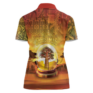 African Flags Map Christmas Women Polo Shirt Afro Heritage