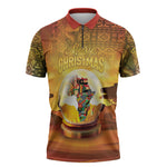 African Flags Map Christmas Zipper Polo Shirt Afro Heritage