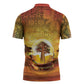 African Flags Map Christmas Zipper Polo Shirt Afro Heritage