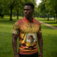 African Flags Map Christmas Zipper Polo Shirt Afro Heritage