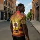 African Flags Map Christmas Zipper Polo Shirt Afro Heritage