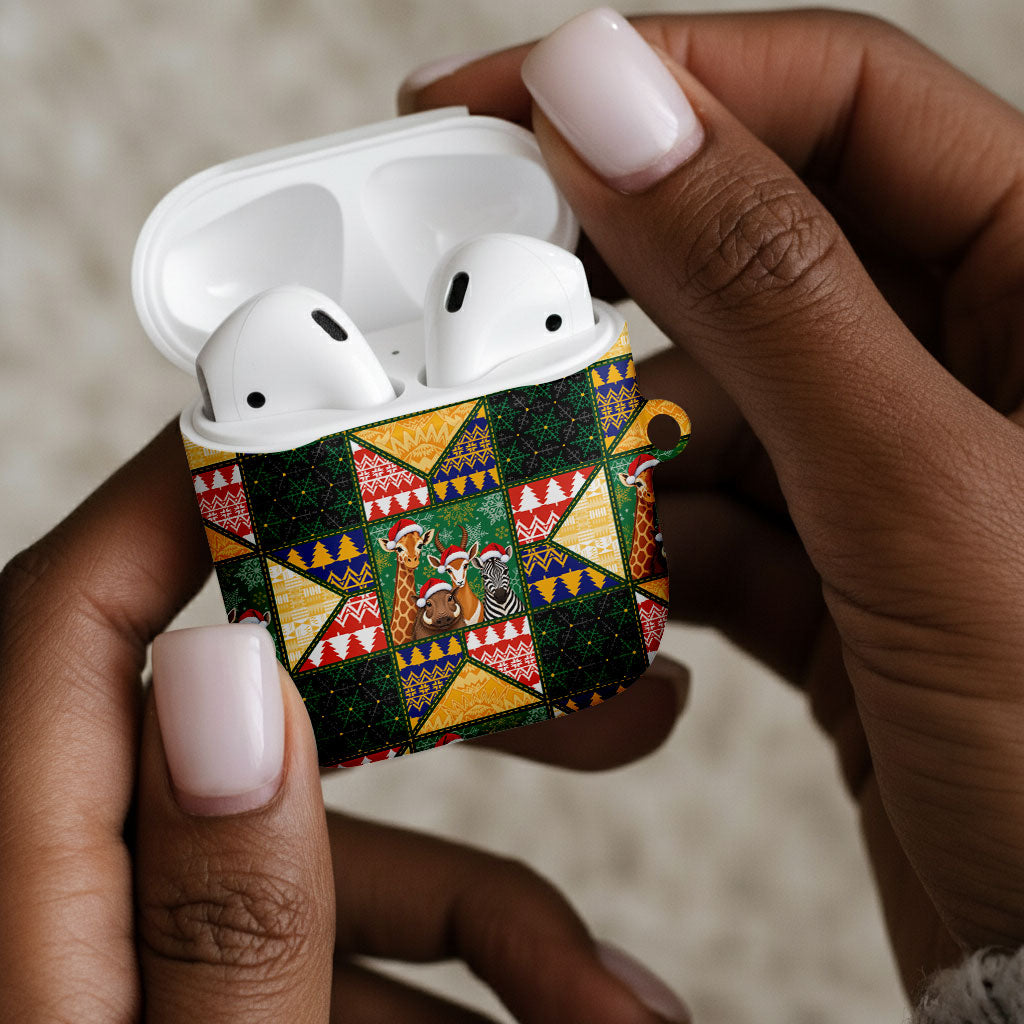 South Africa Christmas AirPods Case Patchwork Style