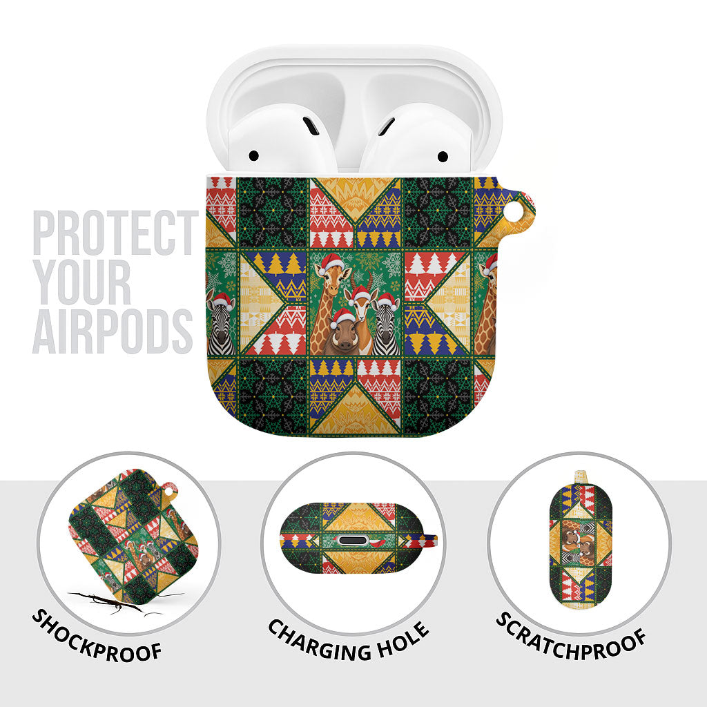 South Africa Christmas AirPods Case Patchwork Style