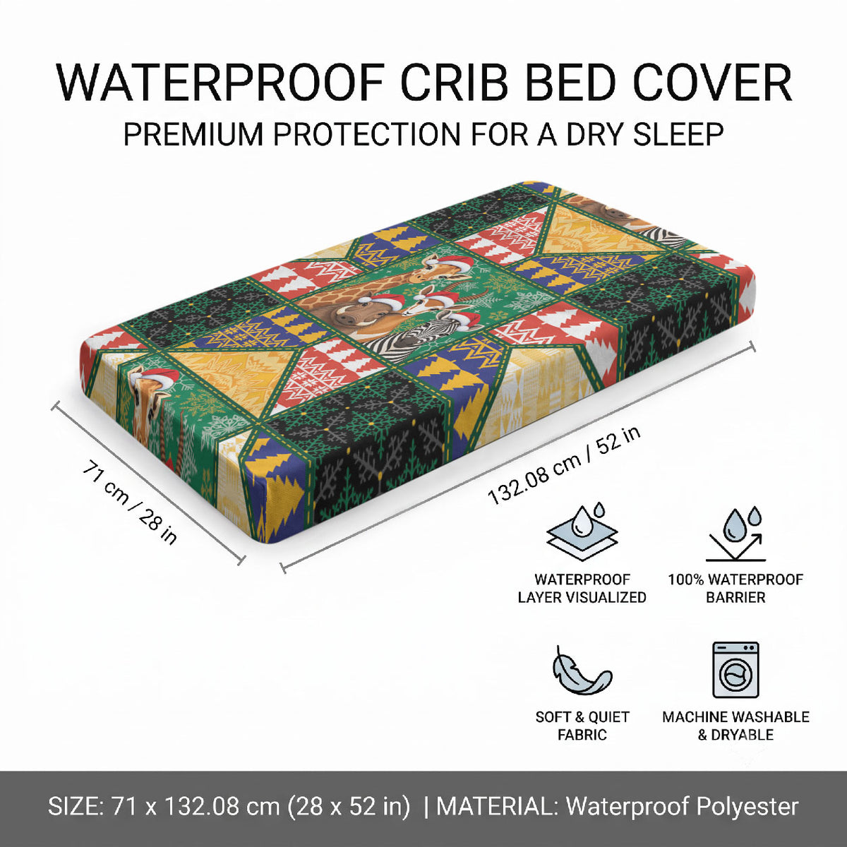 South Africa Christmas Baby Bed Cover Patchwork Style