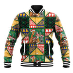 South Africa Christmas Baseball Jacket Patchwork Style