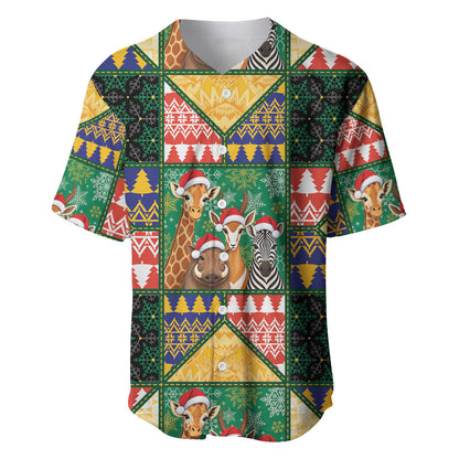 South Africa Christmas Baseball Jersey Patchwork Style