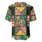 South Africa Christmas Baseball Jersey Patchwork Style