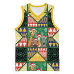 South Africa Christmas Basketball Jersey Patchwork Style