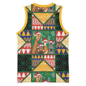 South Africa Christmas Basketball Jersey Patchwork Style