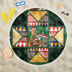 South Africa Christmas Beach Blanket Patchwork Style