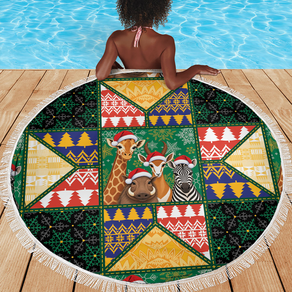 South Africa Christmas Beach Blanket Patchwork Style