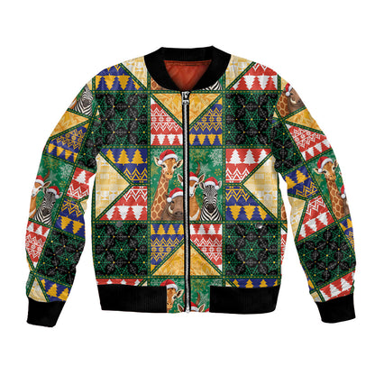 South Africa Christmas Bomber Jacket Patchwork Style
