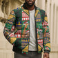 South Africa Christmas Bomber Puffer Jacket Patchwork Style