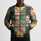 South Africa Christmas Bomber Puffer Jacket Patchwork Style