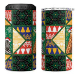 South Africa Christmas 4 in 1 Can Cooler Tumbler Patchwork Style