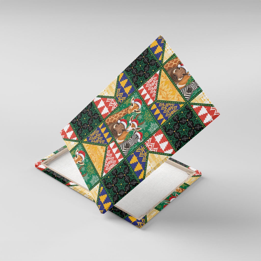 South Africa Christmas Canvas Wall Art Patchwork Style