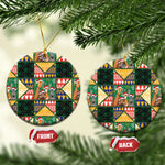 South Africa Christmas Ceramic Ornament Patchwork Style