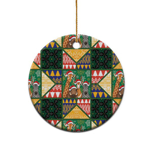 South Africa Christmas Ceramic Ornament Patchwork Style