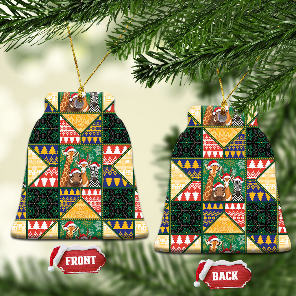 South Africa Christmas Ceramic Ornament Patchwork Style
